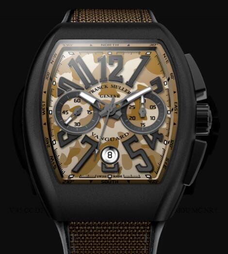 Review Franck Muller Vanguard Camouflage Review Replica Watch Cheap Price V 45 CC DT CAMOU MC NR (SB) - Click Image to Close